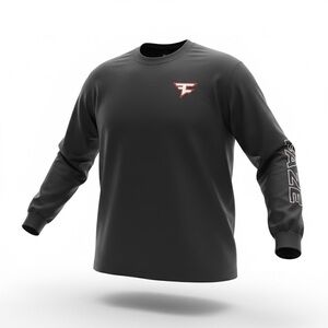 FaZe Clan Black Long Sleeve Logo Tee